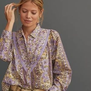 Pilcro Lace-Back Buttondown